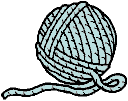 blue ball of yarn - Copyright (c) Knitting on the Net